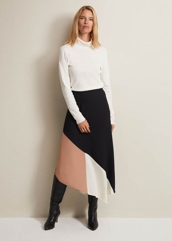 Phase Eight Zelaina Asymmetric Skirts Navy Australia | RG0194827